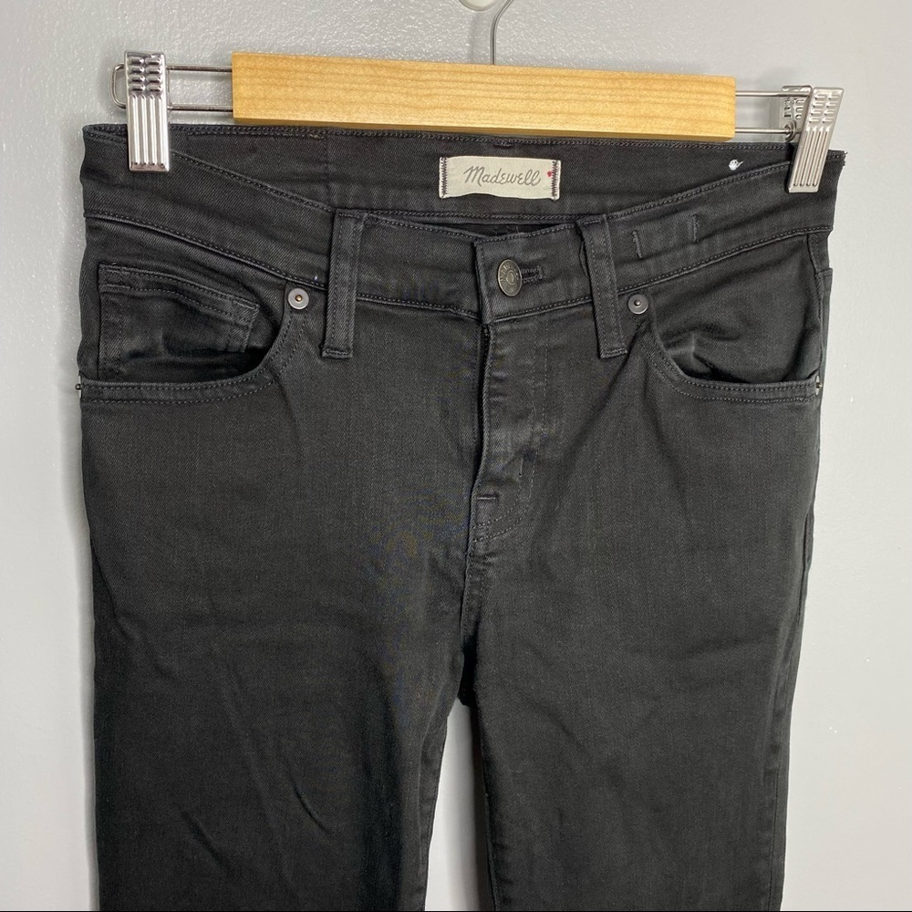MADEWELL Black Frost 8” Black Denim Skinny Jeans - Picture 3 of 8